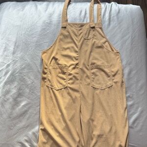 SHEIN Tan Sleeveless Jumpsuit with Halter Neck